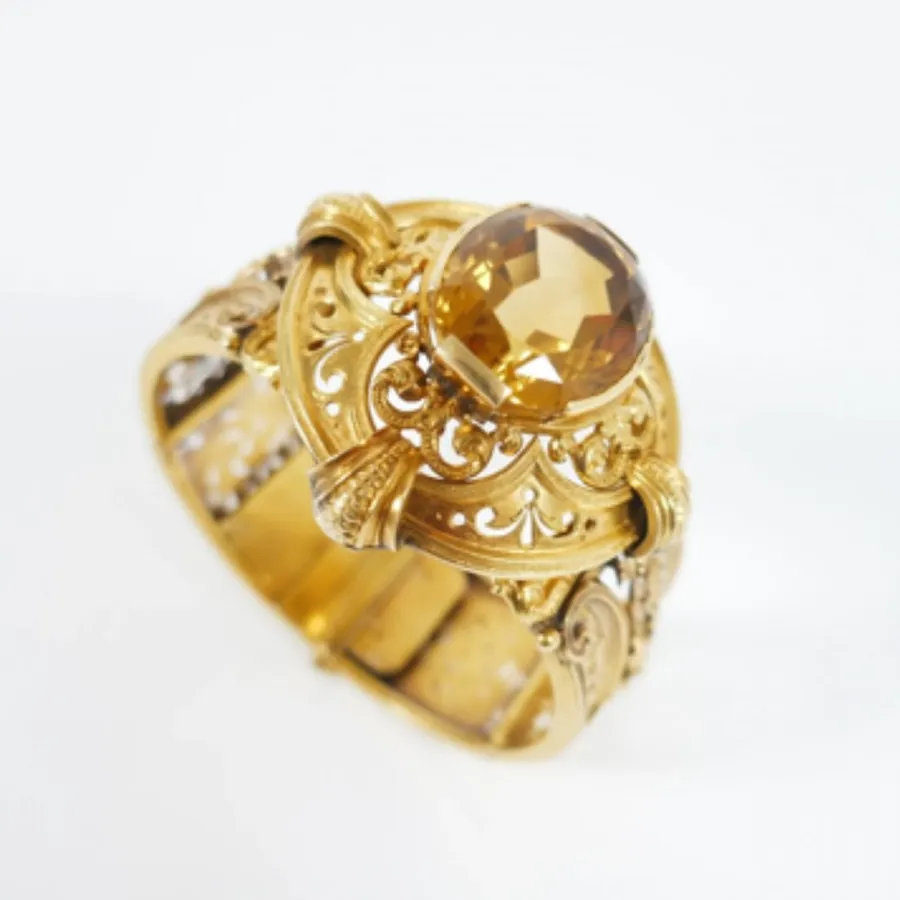 Bracelet or et citrine